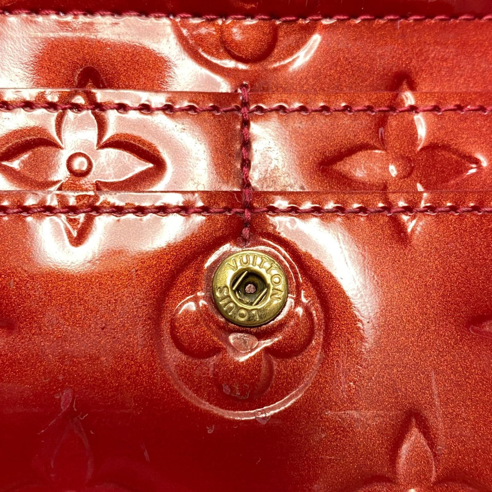 3447 LOUIS VUITTON ルイヴィトン ヴェルニ 長財布 レッド