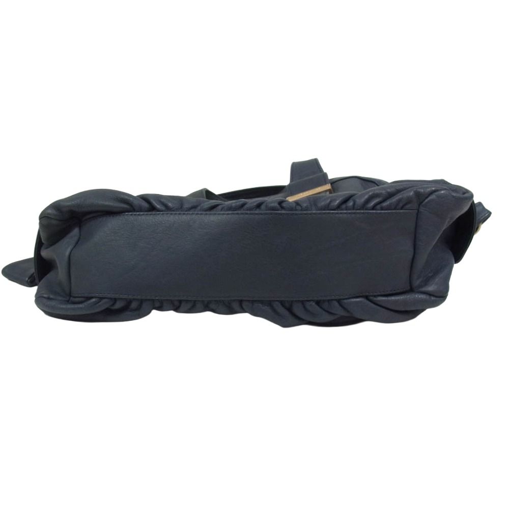 SEE BY CHLOE シーバイクロエ レザー ハンドバッグ ネイビー系【中古