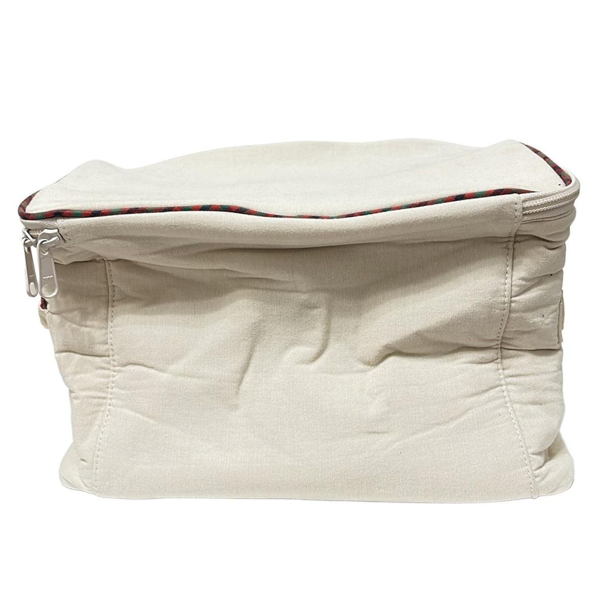 familiar(ファミリア) 小物入れ - ベージュ×レッド×マルチ 収納ケース