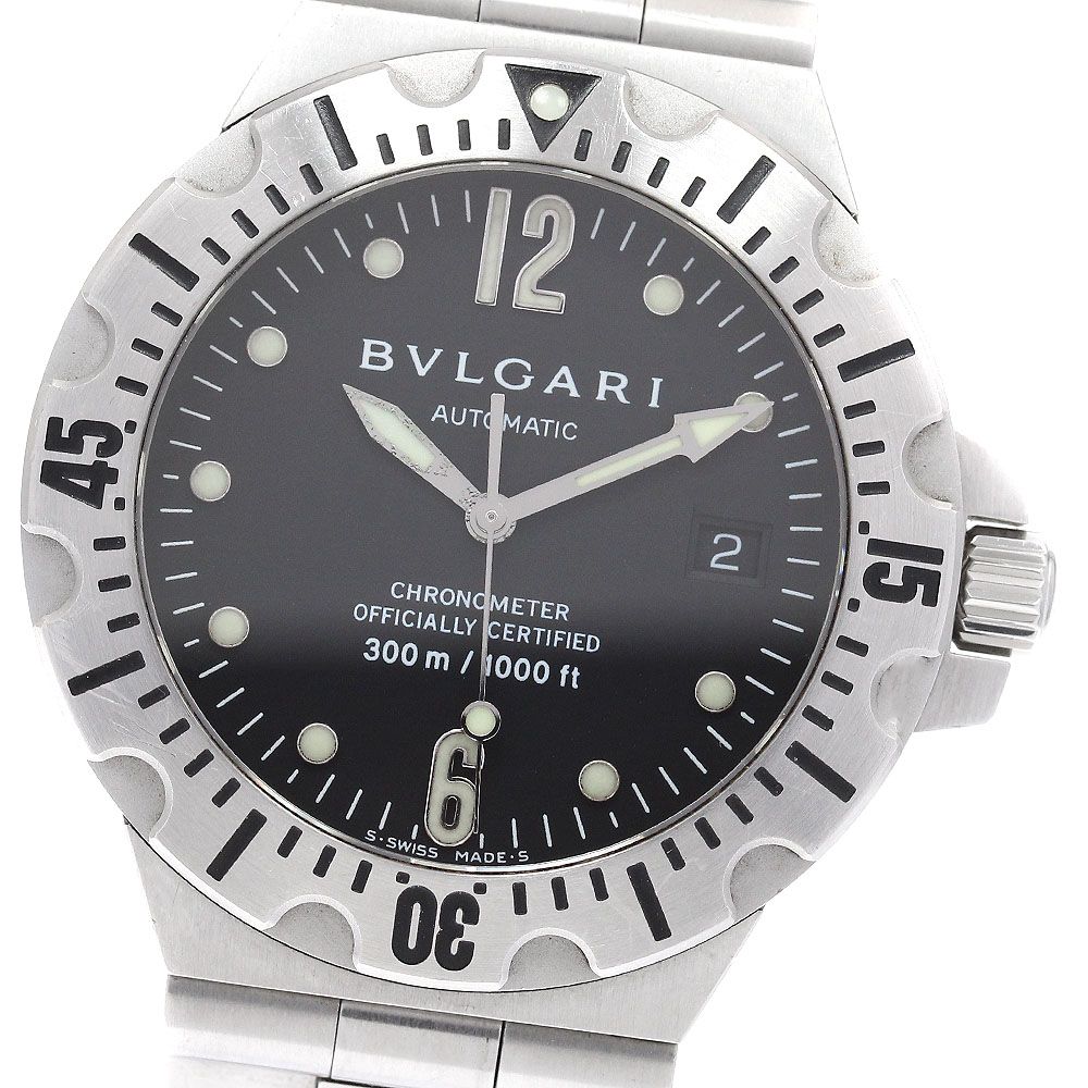 ブルガリ BVLGARI SD40S ディアゴノ スクーバ デイト 自動巻き メンズ