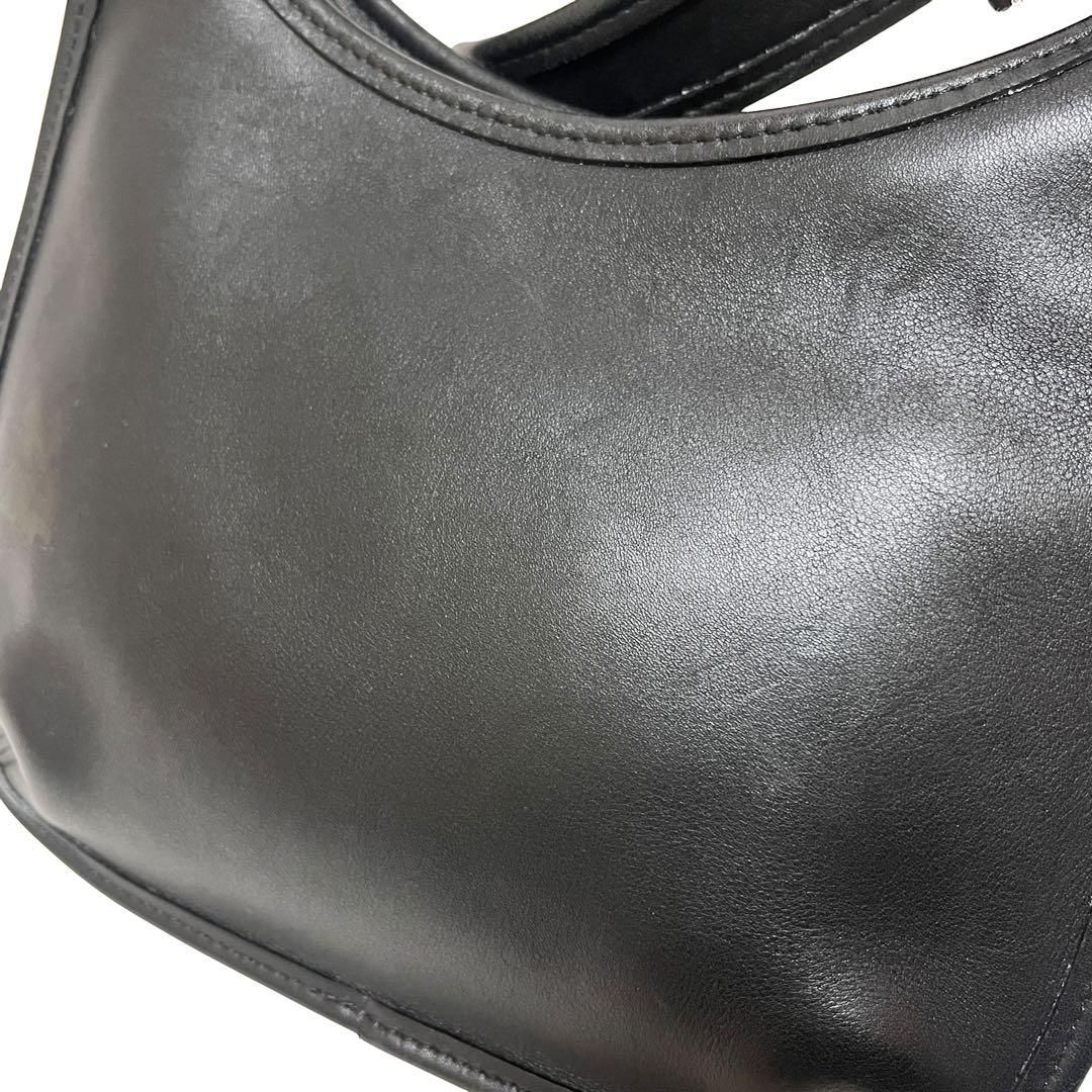 COACH オールドコーチ エルゴ ショルダーバッグ レザー ブラック 9020