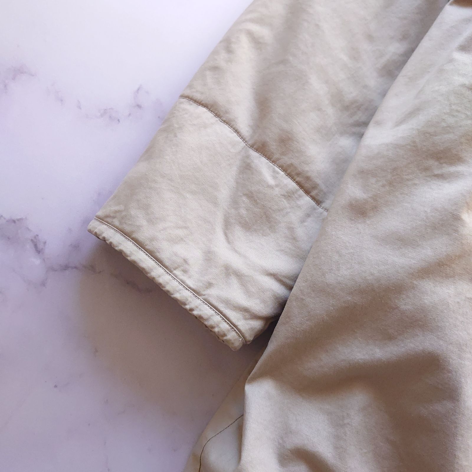 ロンハーマン リバーシブルボアコート ノーカラー ロング ブラウン M-L