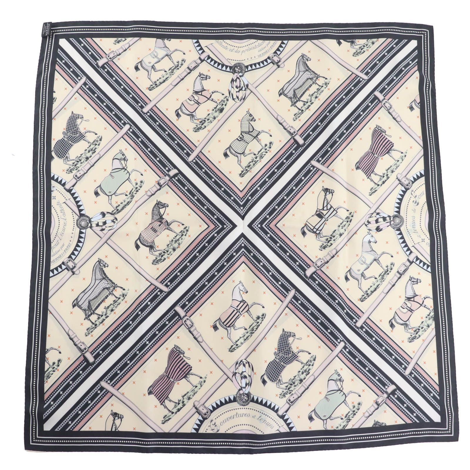 美品◇HERMES エルメス 25SS ダブルフェイス カレ90 Couvertures et