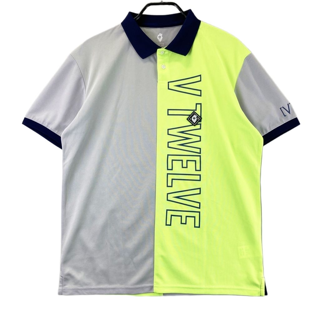 サイズ：XL V12 ヴィトゥエルヴ 2023年モデル 半袖ポロシャツ グレー系