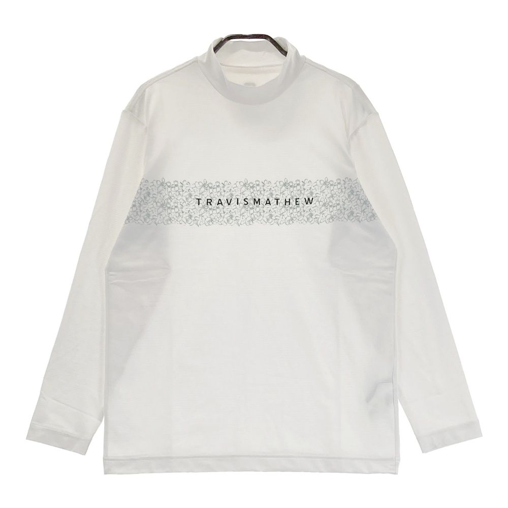 トラヴィスマシュー、長袖ハイネックシャツ ホワイト サイズ：M TRAVIS MATHEW トラビスマシュー ハイネック 長袖Tシャツ
