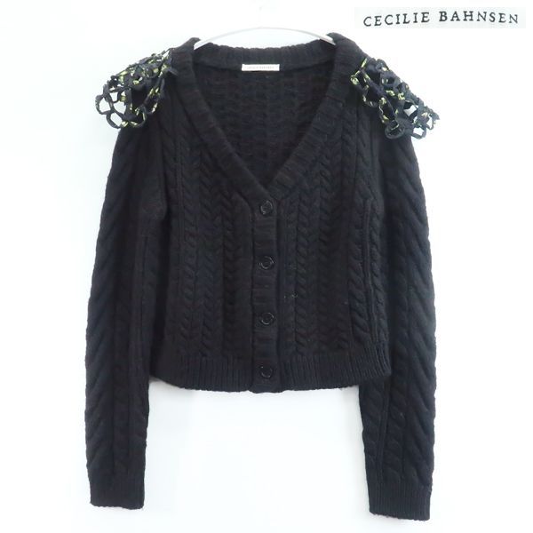 美品 CECILIE BAHNSEN セシリーバンセン MILO CARDIGAN ニット カーディガン サイズXS/S ブラック レディース 古着 中古 USED 美品 CECILIE BAHNSEN セシリーバンセン MILO CARDIGAN ニット