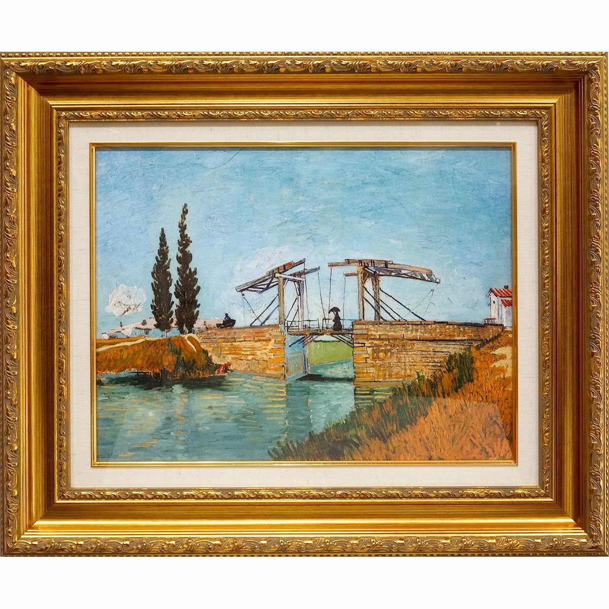 絵画 F6号 ゴッホ 「跳ね橋（1888年）」 複製画 額入り 世界の名画