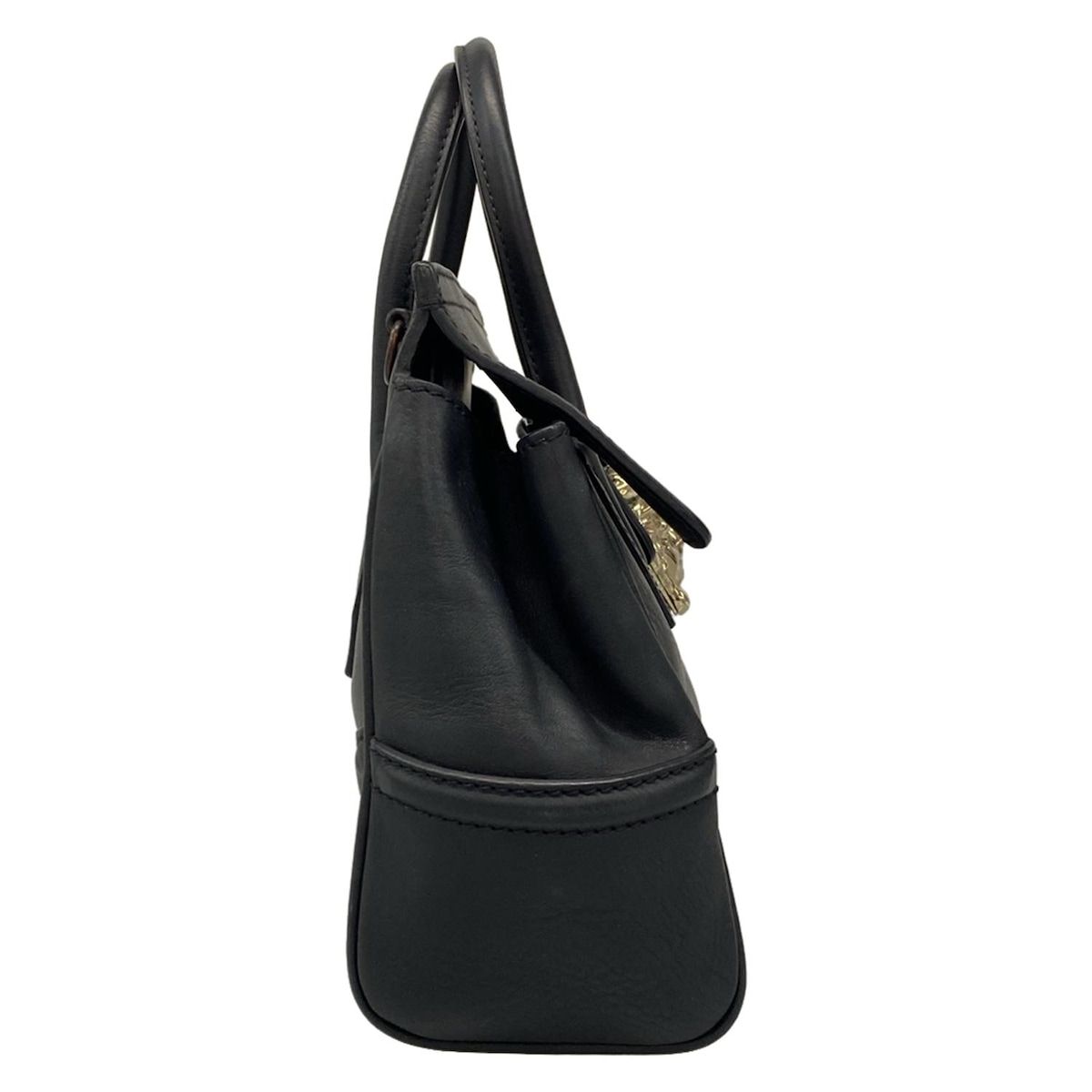 VERSACE(ヴェルサーチ) ハンドバッグ メデューサ 黒 レザー - メルカリ