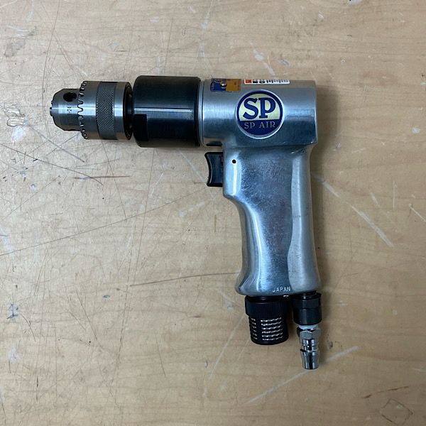 エス ピー エアー SP-1522 10 mm サイレンサー付エアードリル ●123399