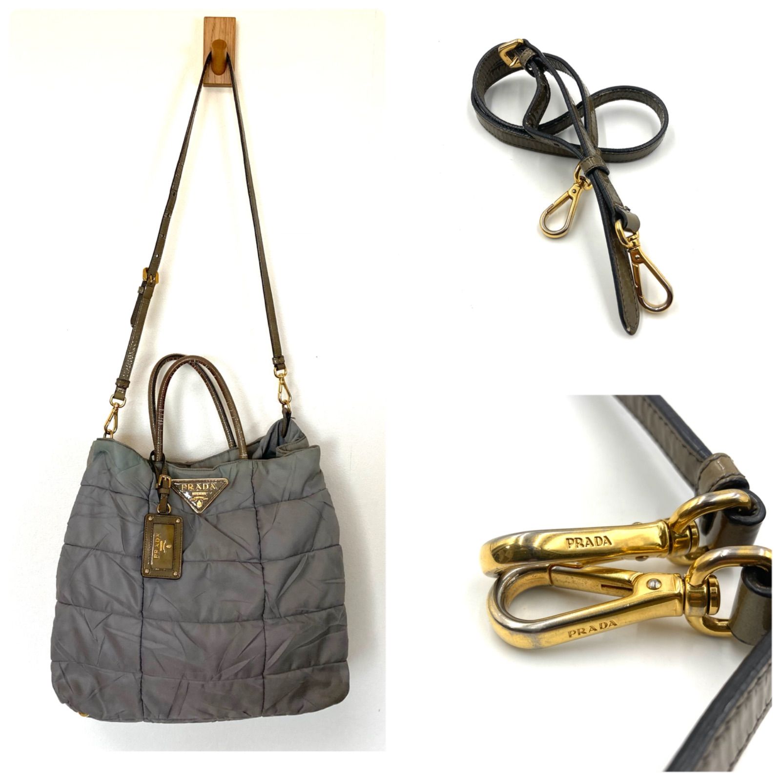 □稀少□PRADA プラダ テスートボンバー 2way トートバッグ ショルダー
