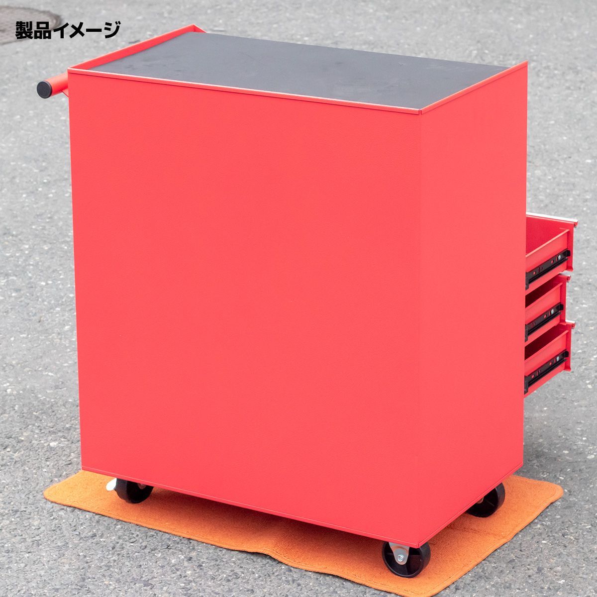 7段ツールボックス 高強度の鋼鉄製！ローラーキャビネット 重い工具も