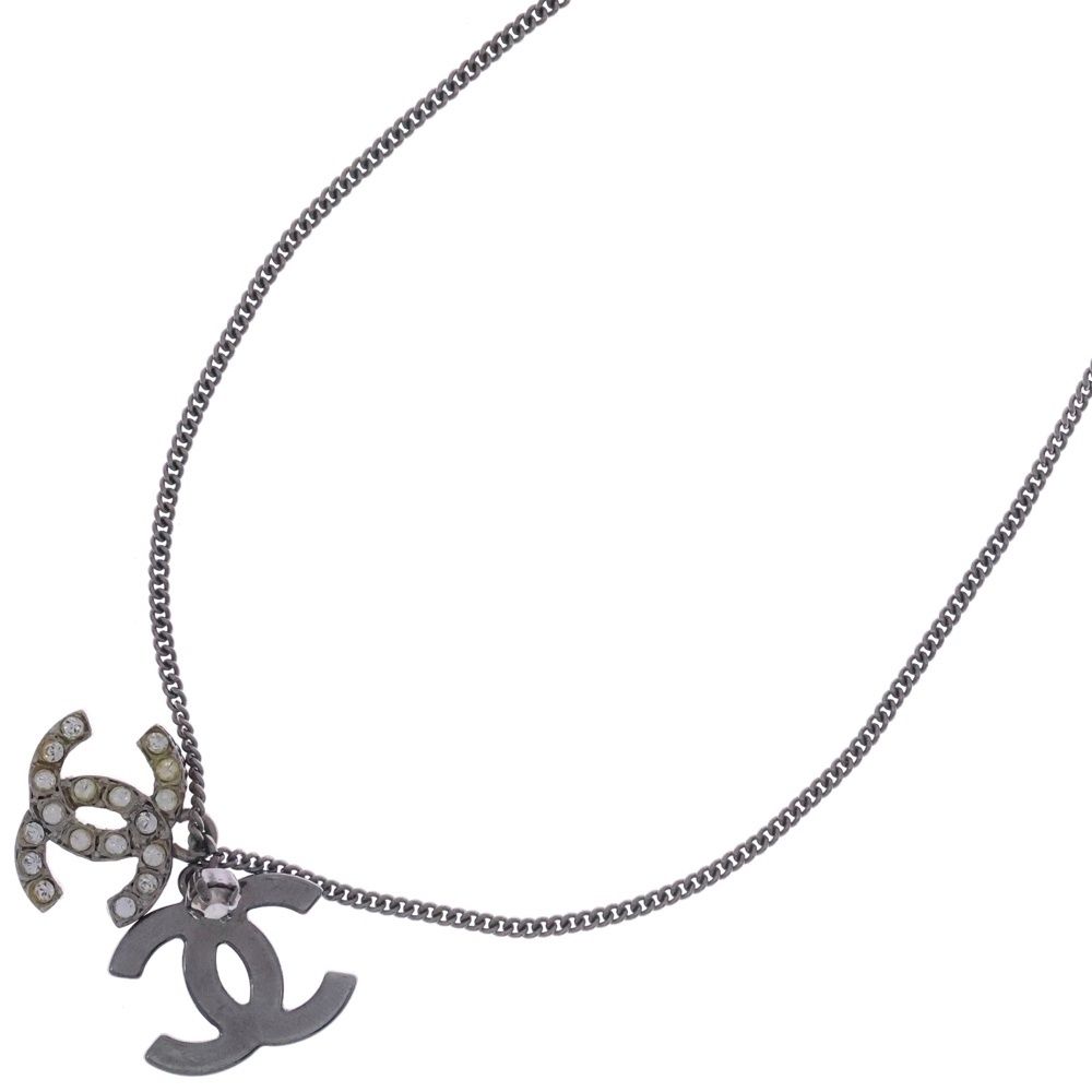 CHANEL (シャネル) ダブルココマークネックレス ペンダント チェーン
