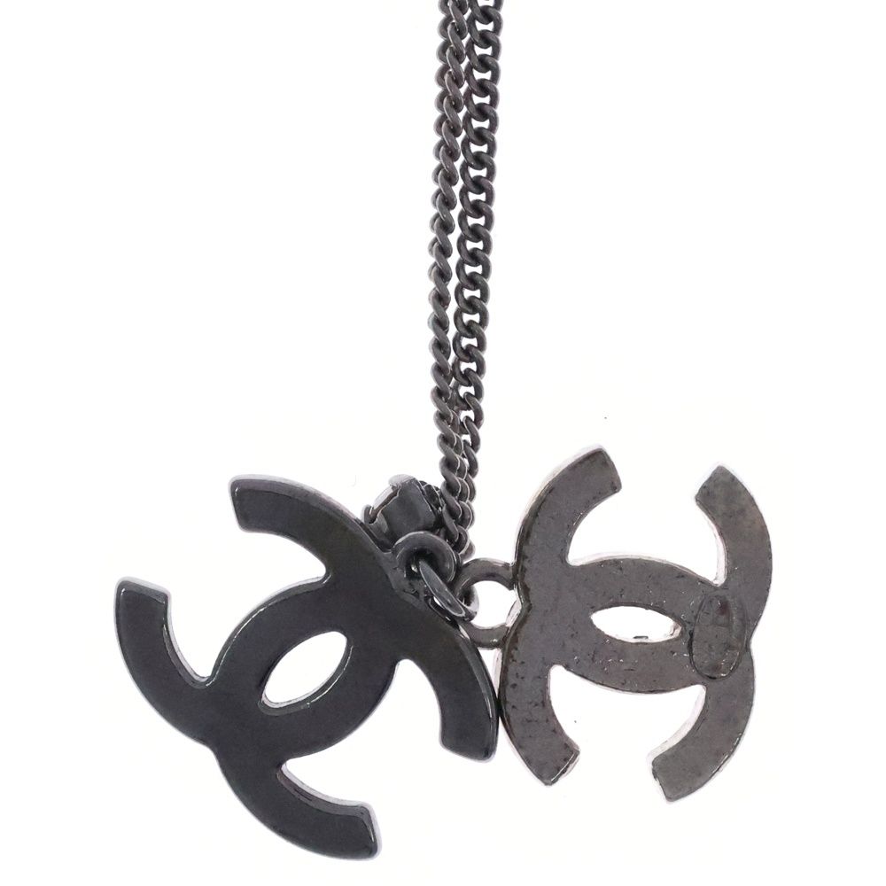 CHANEL (シャネル) ダブルココマークネックレス ペンダント チェーン