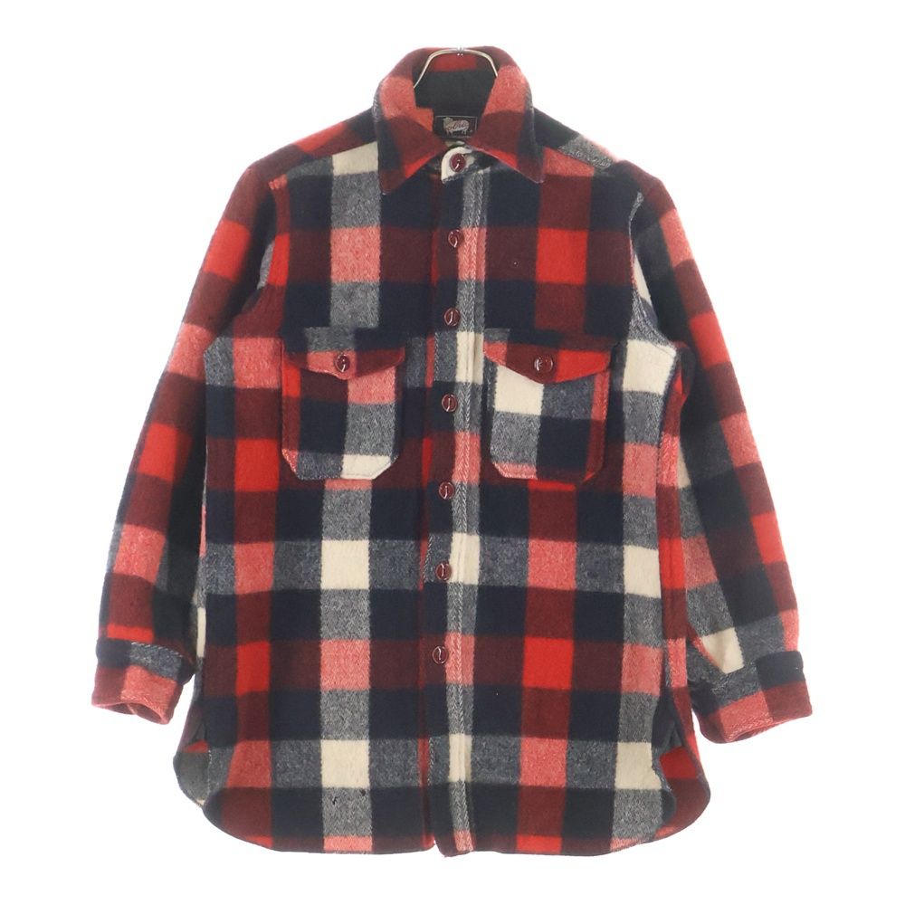 ビンテージ 50s ウールリッチ バッファローチェック ウールシャツ 白黒 WOOLRICH (ウールリッチ) 50S BUFFALO CHECK L/S WOOL SHIRT