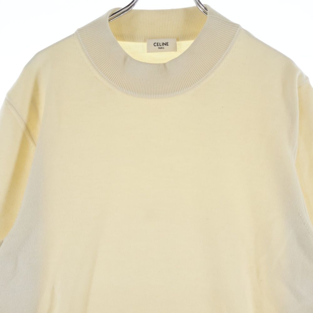 CELINE (セリーヌ) トリオンフ刺繍 ウール ハイカラー ニットセーター