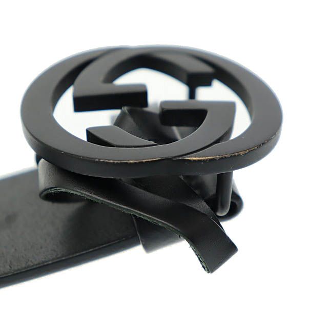 グッチ GUCCI インターロッキング GG ロゴ バックル レザー ベルト