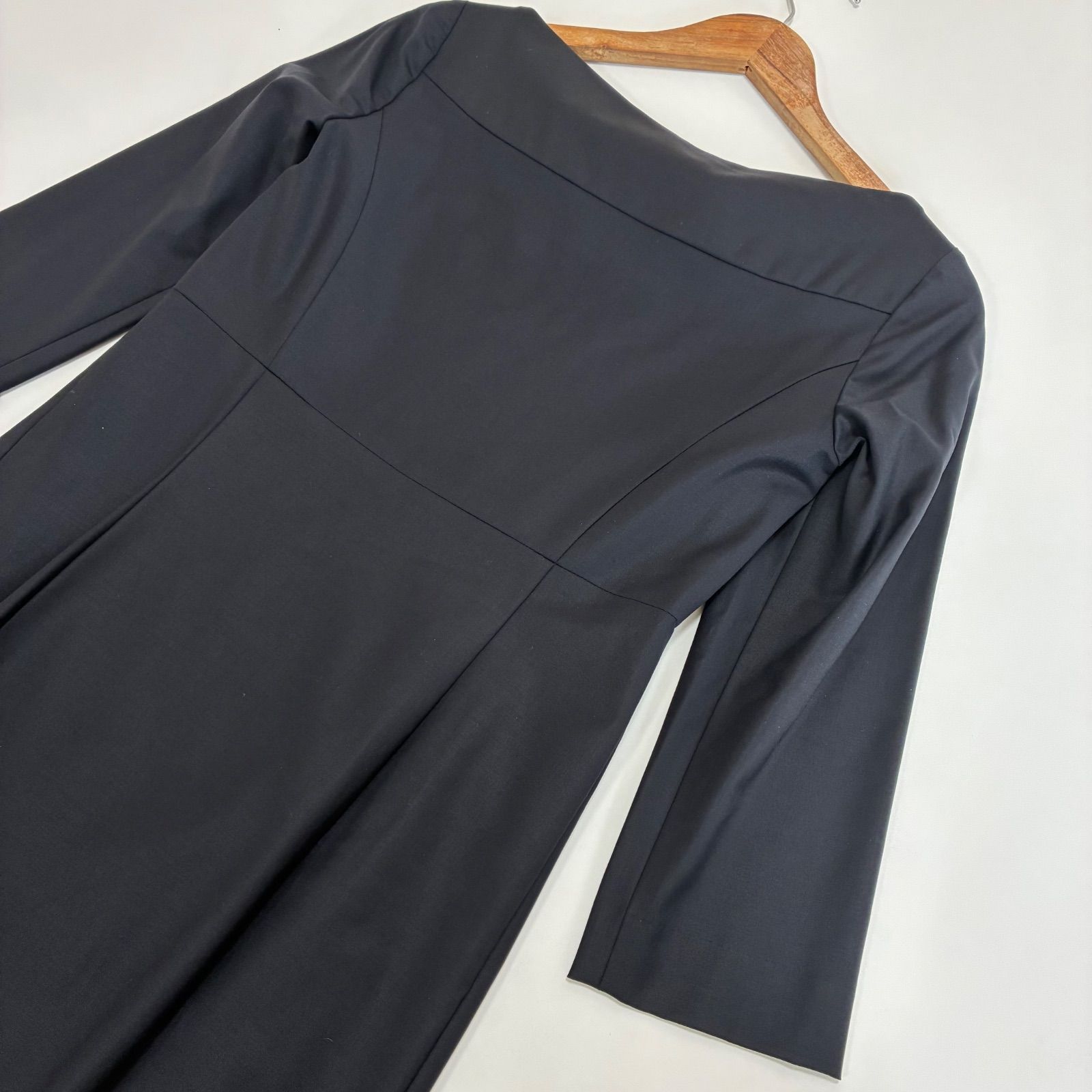 theory luxe　executive セットアップ ワンピース 紺 theory luxe セオリーリュクス☆EXECUTIVE ノーカラージャケット&7部袖