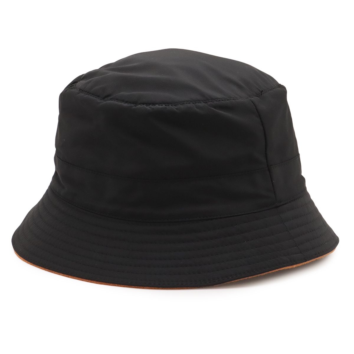 HERMES エルメス Hロゴ H刺繍 バケットハット 帽子 ナイロン99