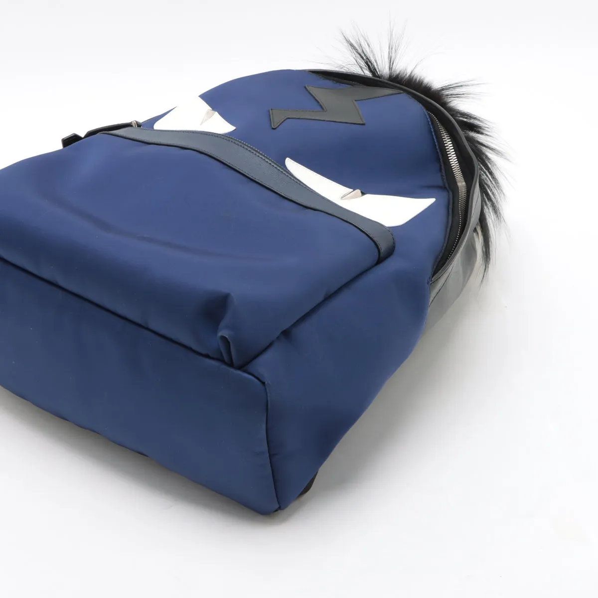 フェンディ モンスター バグズアイ ブルー 7VZ012 レザー ナイロン