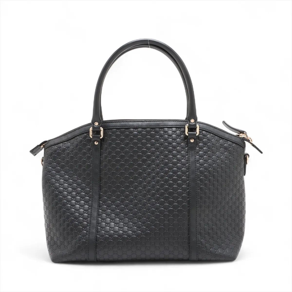 美品 グッチ マイクロ グッチシマ 449657 レザー ハンドバッグ トート