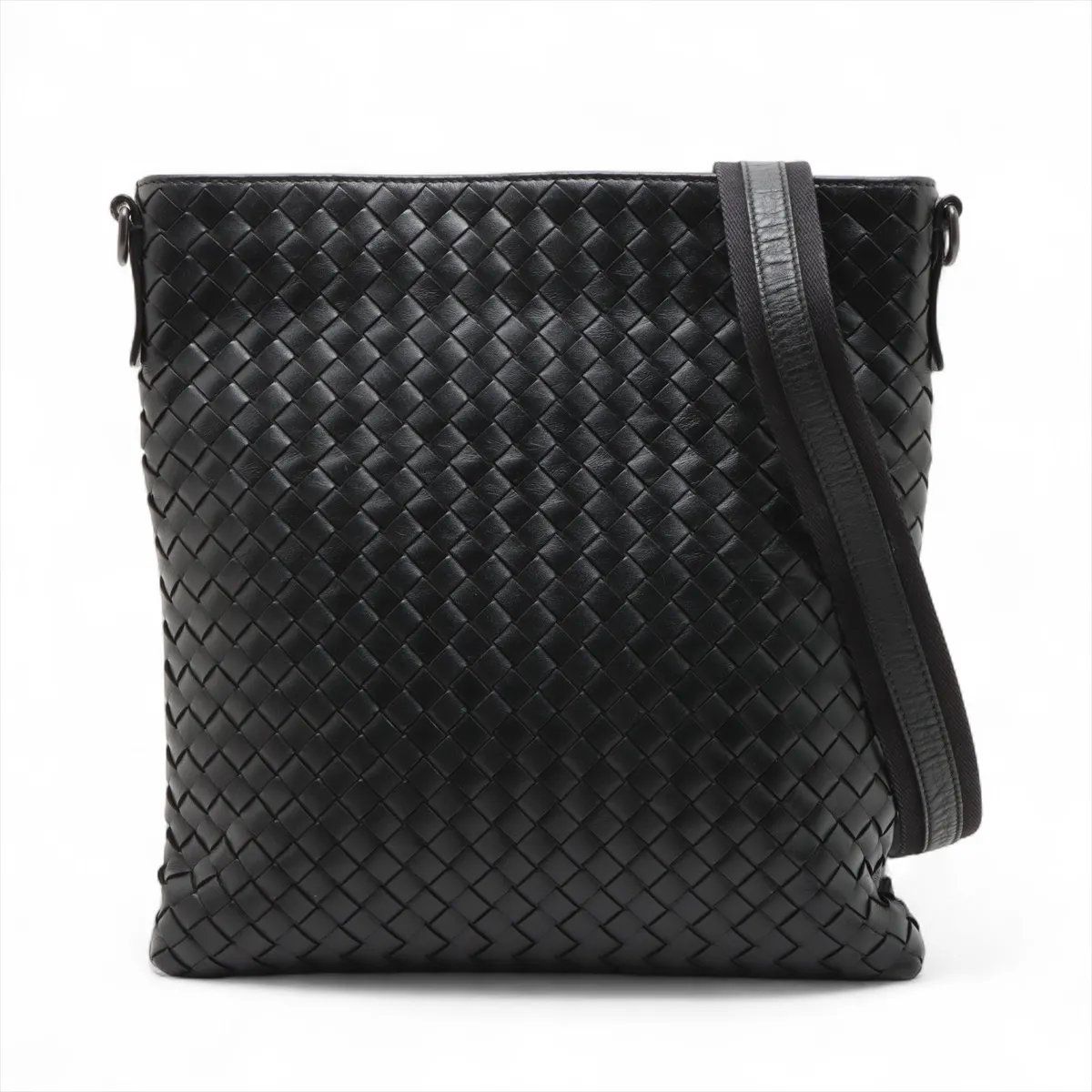 美品 ボッテガヴェネタ イントレチャート レザー ショルダーバッグ