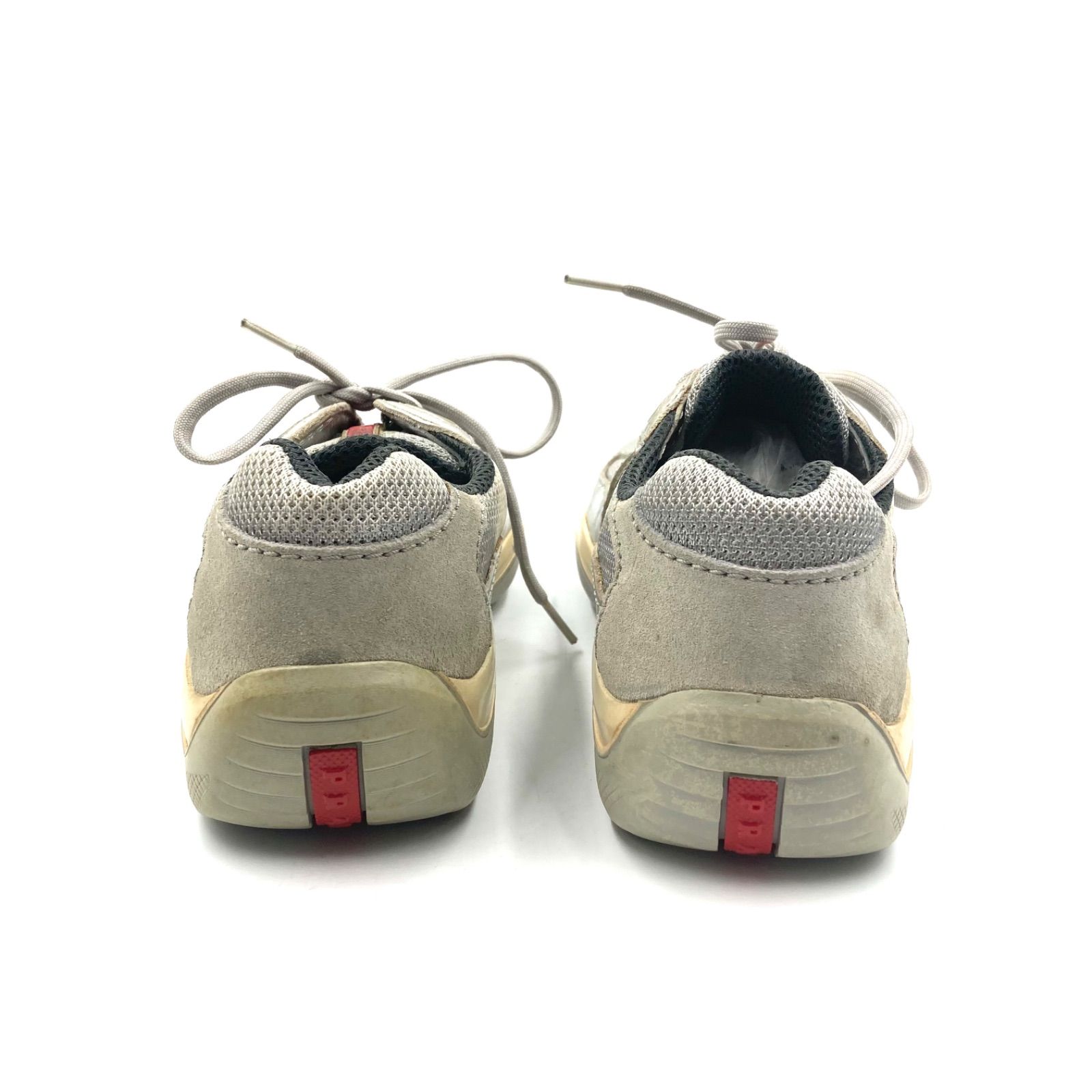 PRADA SPORT プラダスポーツ レザースニーカー シルバー ローカット