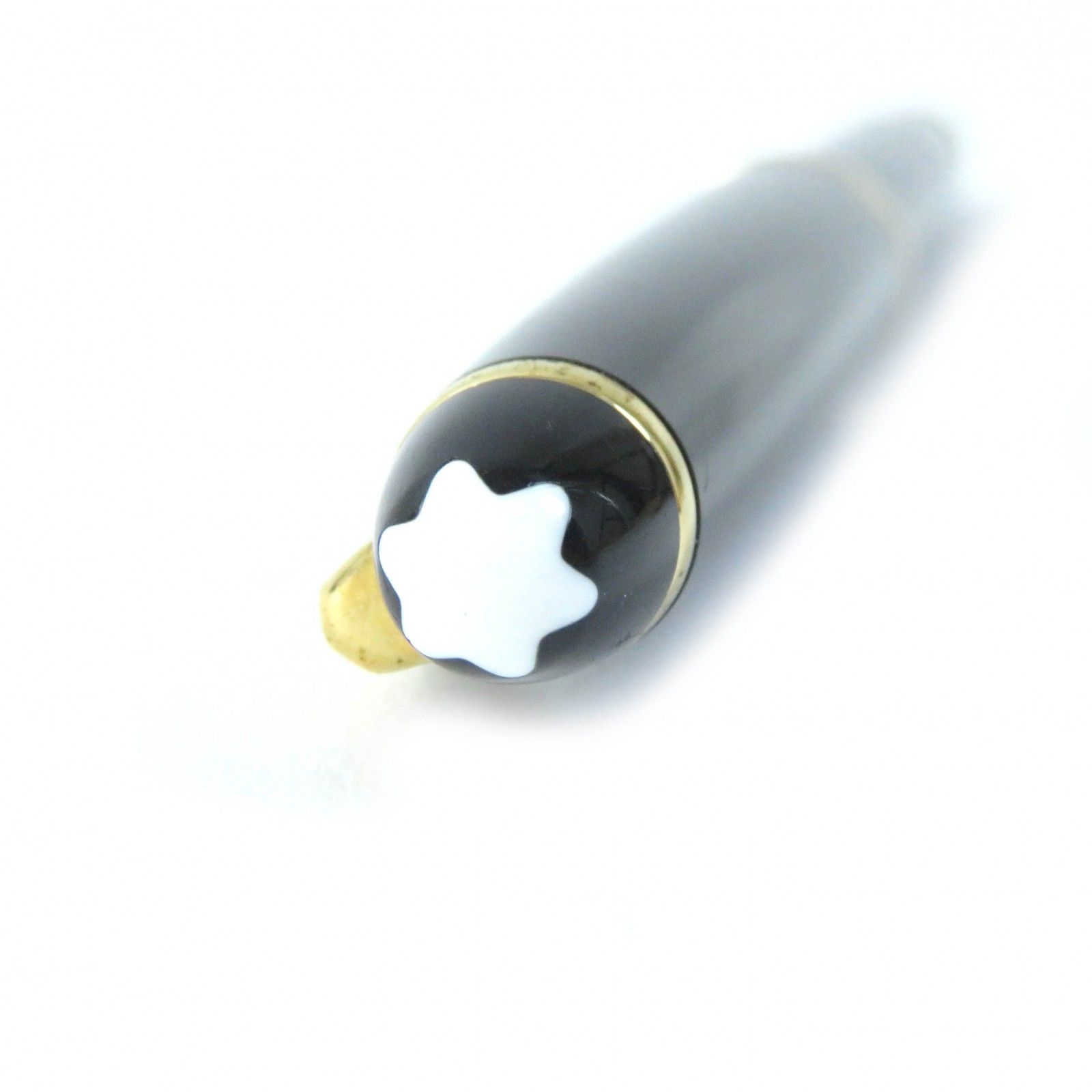 良品▼MONTBLANC モンブラン マイスターシュテュック クラシック ペン先14K Fニブ ホワイトスター 万年筆 ブラック ゴールド ドイツ製 メンズ MONTBLANC（モンブラン） 良品□MONTBLANC マイスターシュテュック