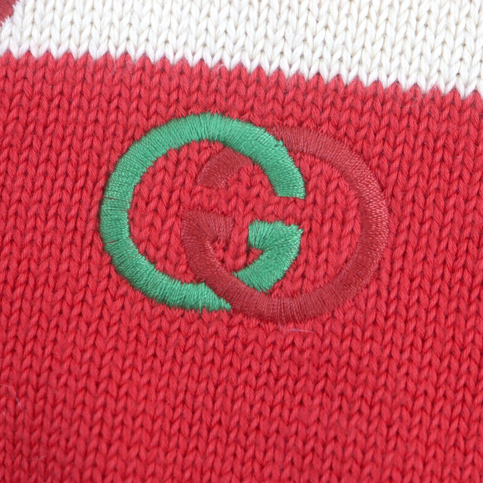 美品▽GUCCI グッチ 571546 インターロッキングG ボーダー柄 ロゴ 