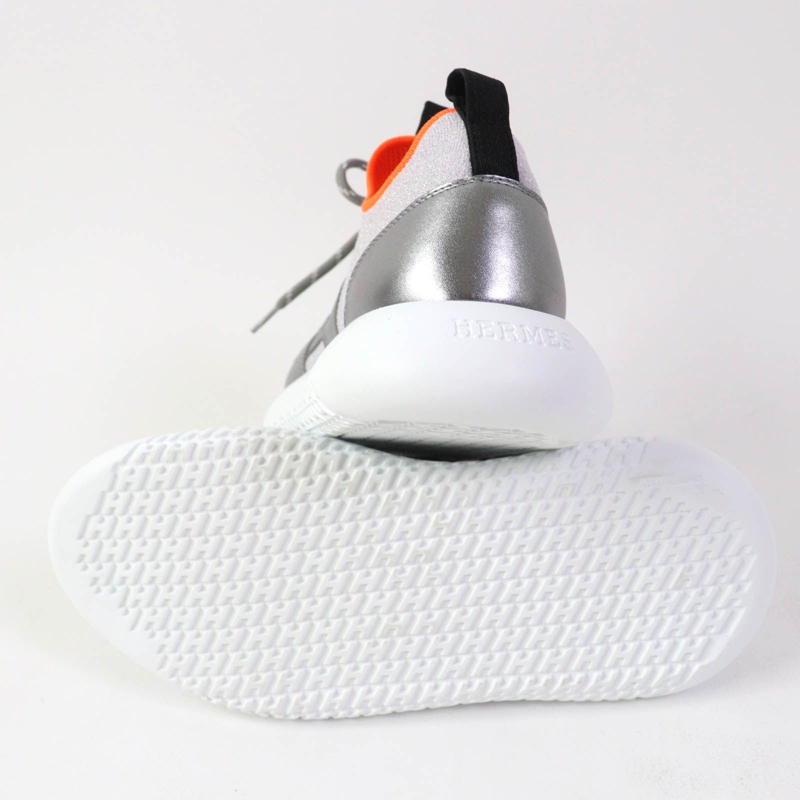 極美品☆HERMES エルメス DUEL デュエル ロゴ入り ローカット