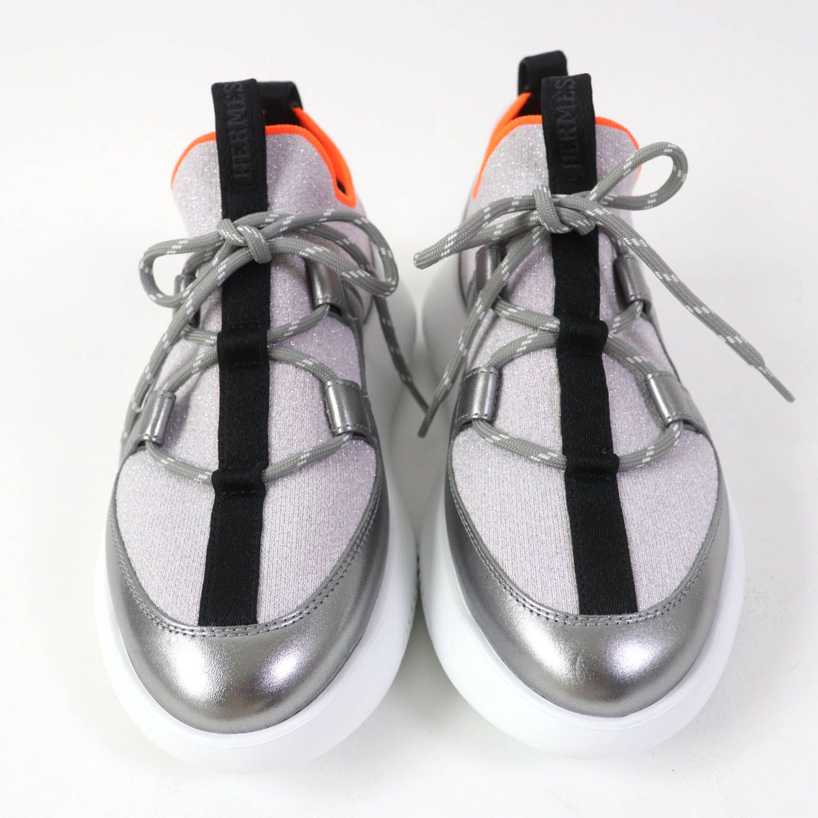 極美品☆HERMES エルメス DUEL デュエル ロゴ入り ローカット