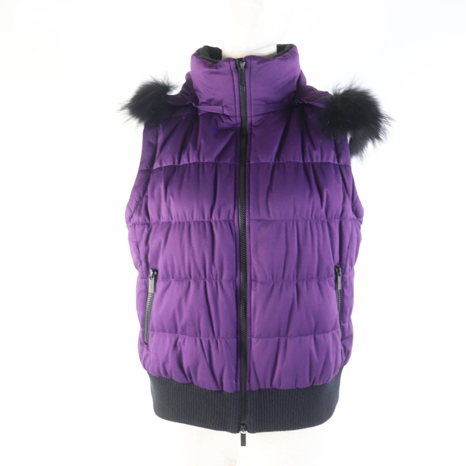 美品☆BURBERRY GOLF バーバリーゴルフ E6F64-240-37 ラクーンファー