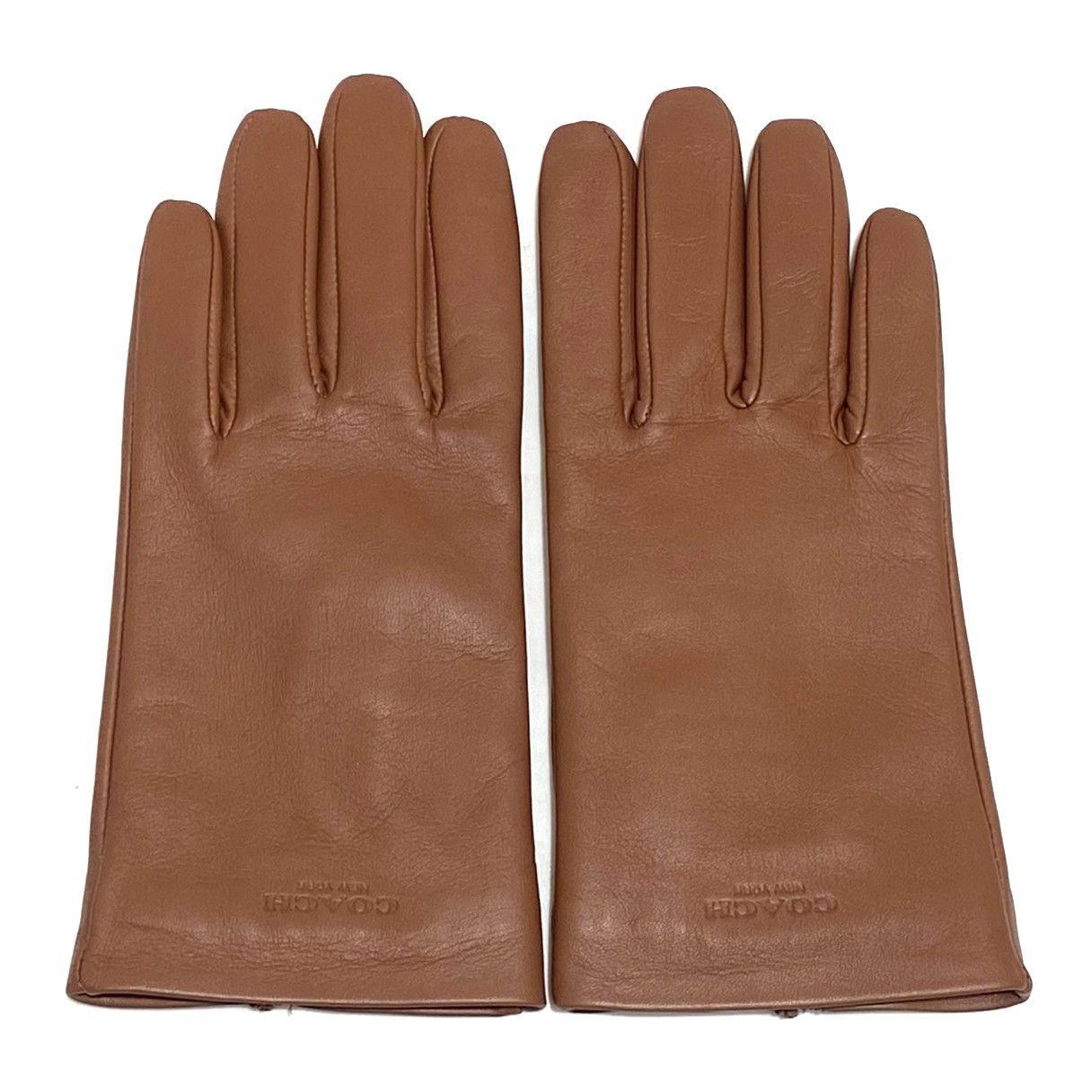 ☆COACH コーチ レザー 手袋 羊革 グローブ アームカバー レディース S