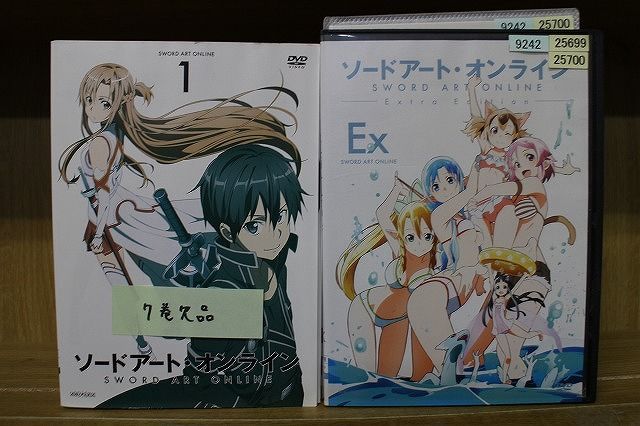 DVD ソードアート・オンライン 1～9巻(7巻欠品) + Extra Edition 計9本