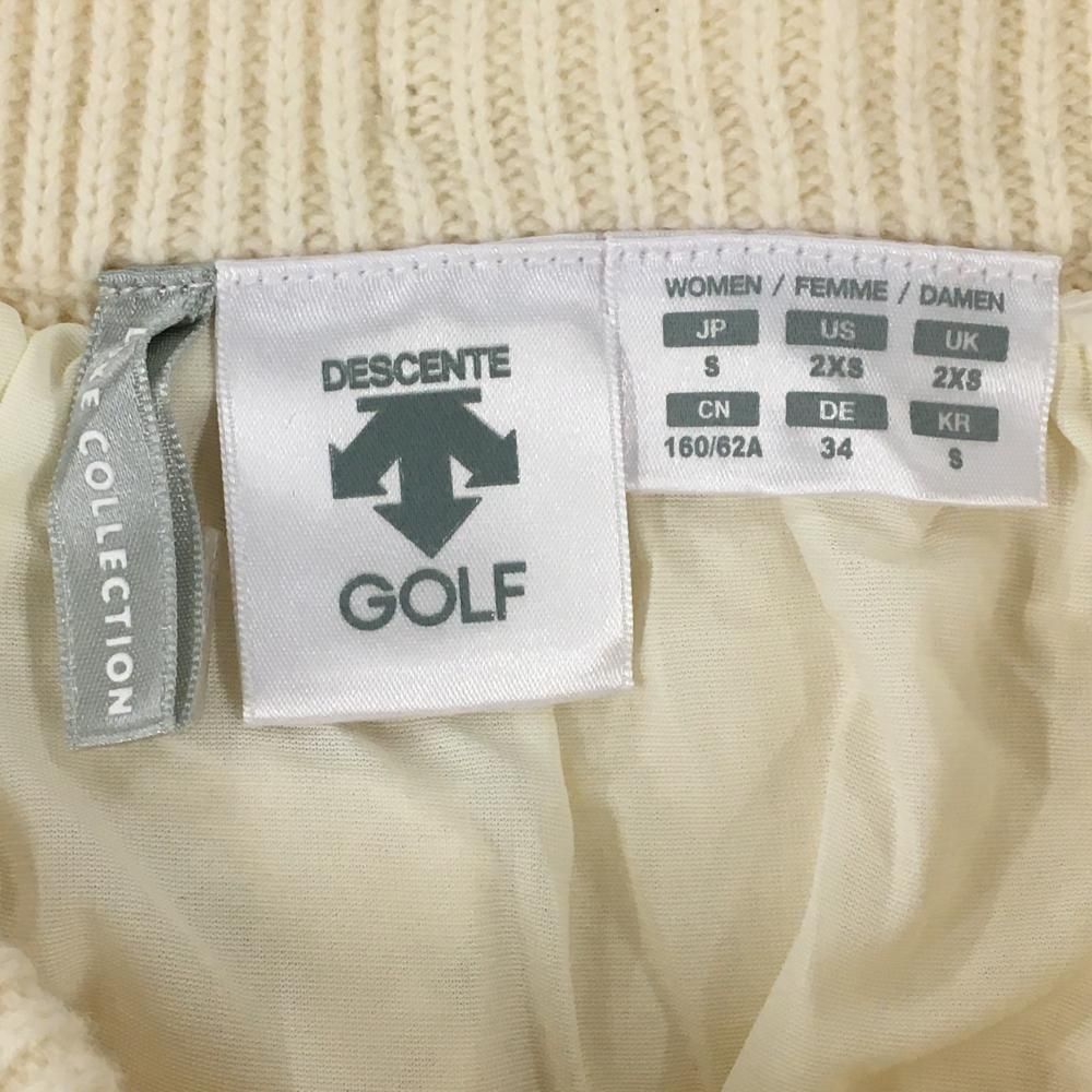 超美品】デサントゴルフ ニットスカート アイボリー カシミヤ混 LUXE