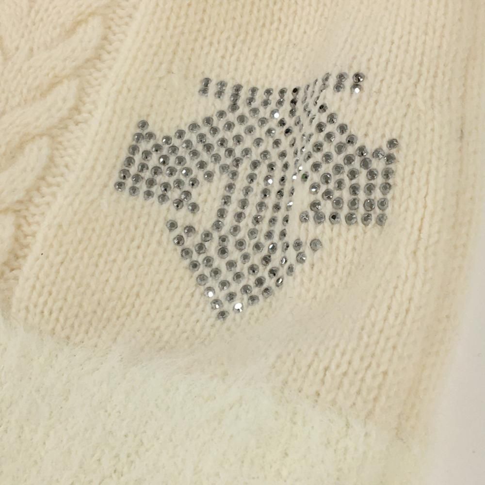 超美品】デサントゴルフ ニットスカート アイボリー カシミヤ混 LUXE