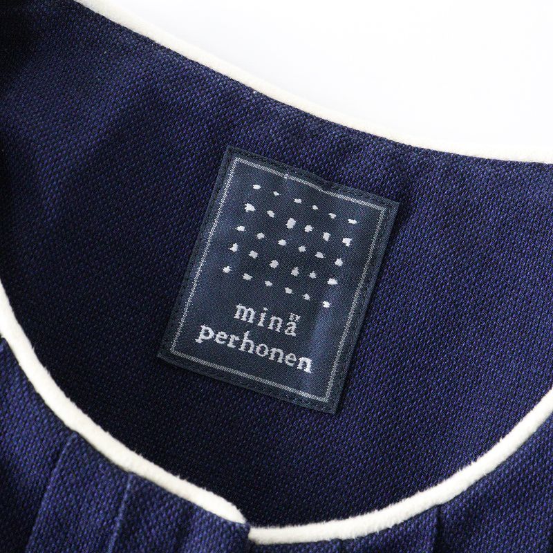 ミナペルホネン mina perhonen rytmi コットンウール タック入 ノー