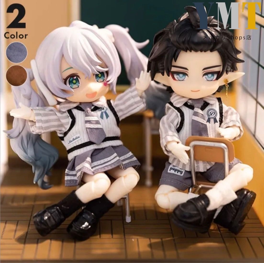 オビツ11 ドール服 ob11 制服風セットアップ 撮影小物 ぬい撮り 人形用