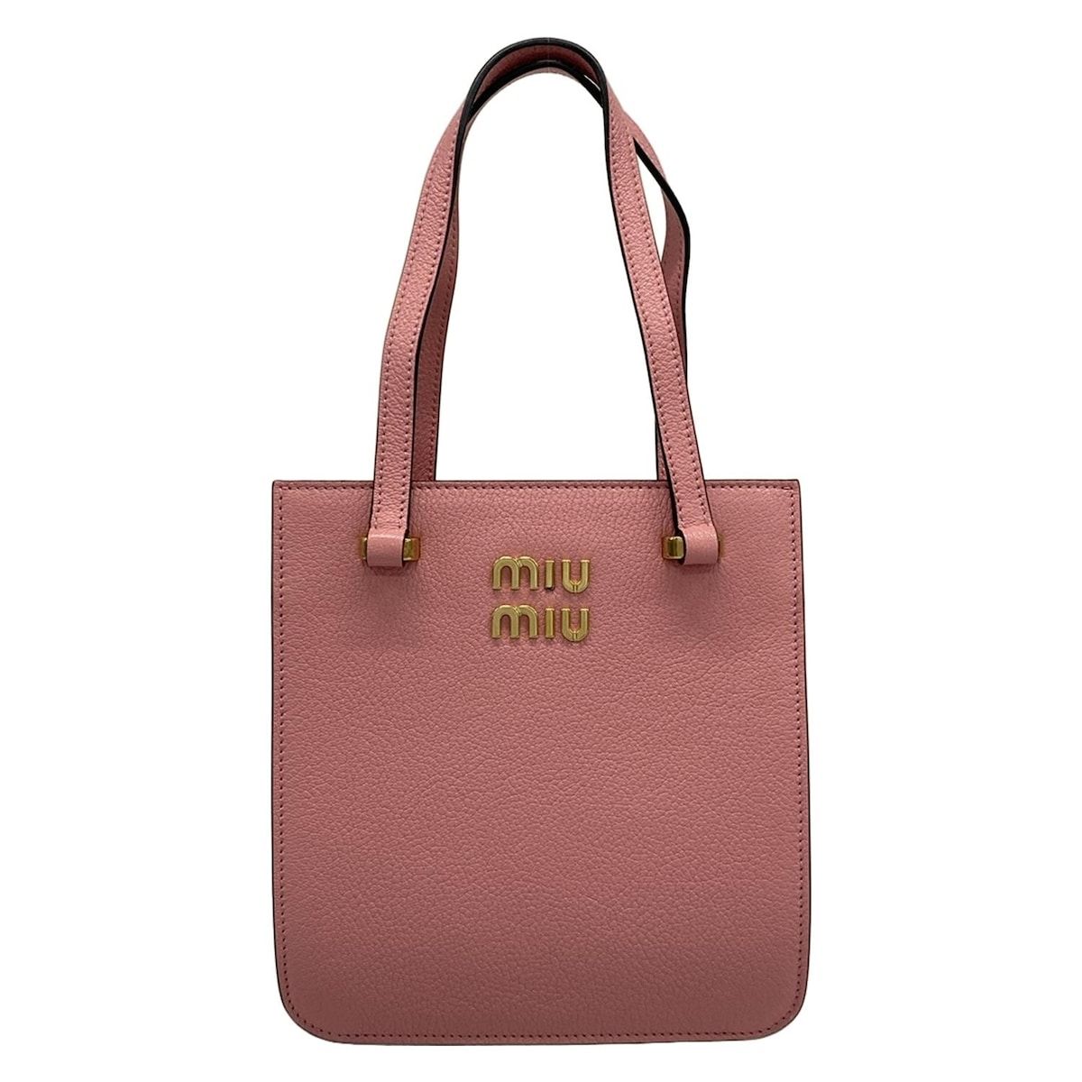 miumiu(ミュウミュウ) トートバッグ - ピンク レザー - メルカリ