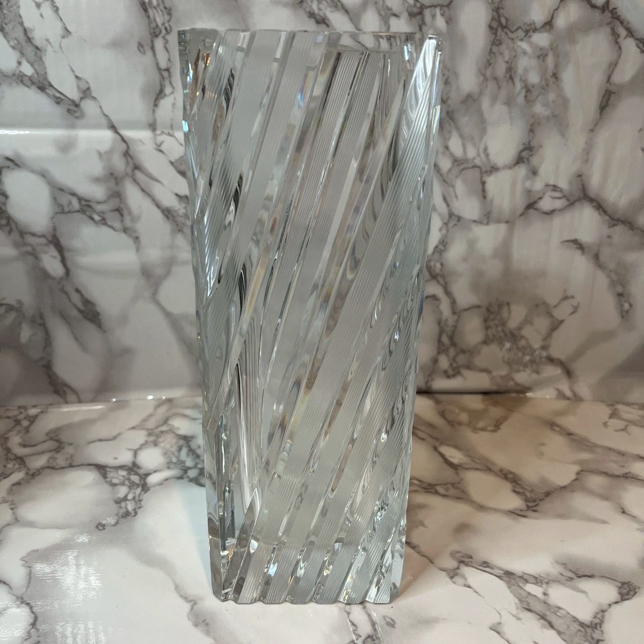 良品】ホヤクリスタル HOYA CRYSTAL TOKYO 花瓶 フラワーベース カット