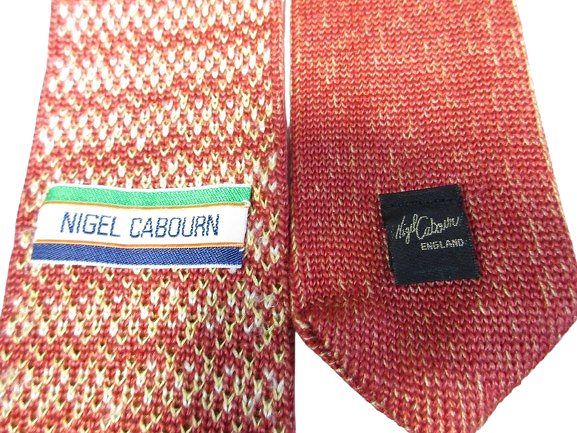 ナイジェルケーボン NIGEL CABOURN ネクタイ レギュラータイ 刺繍