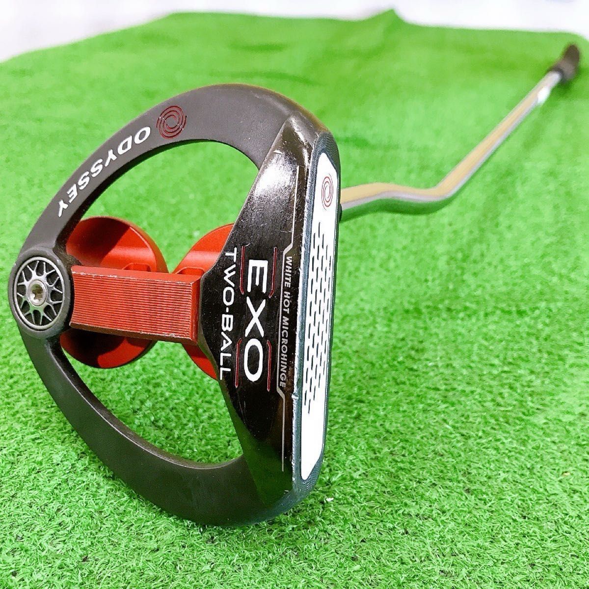ツ93☆希少レフティ オデッセイ EXO 2-BALL パター 左利き エクソー 2