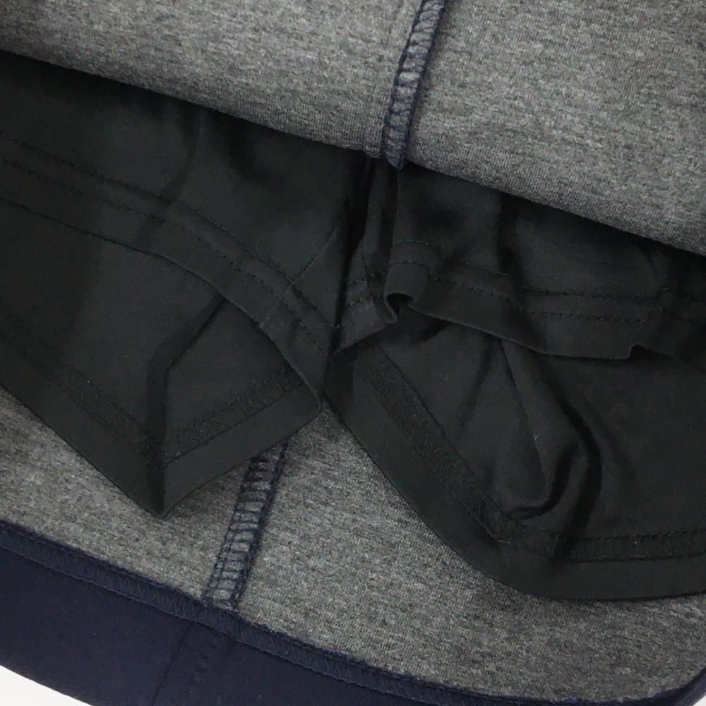 ムータマリン スカート ネイビー×白 ダンボールニット サイドリブ