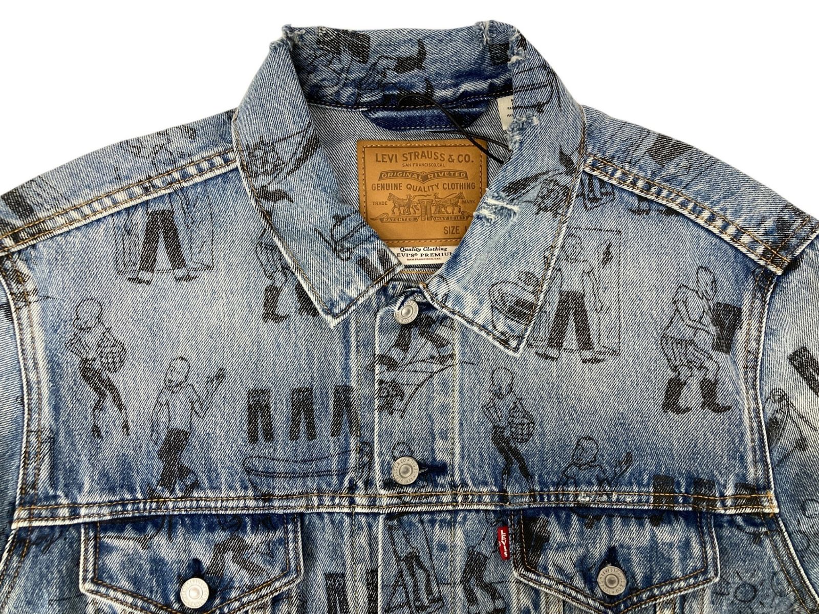 Levi's (リーバイス) 501DAY コレクション トラッカージャケット 総柄