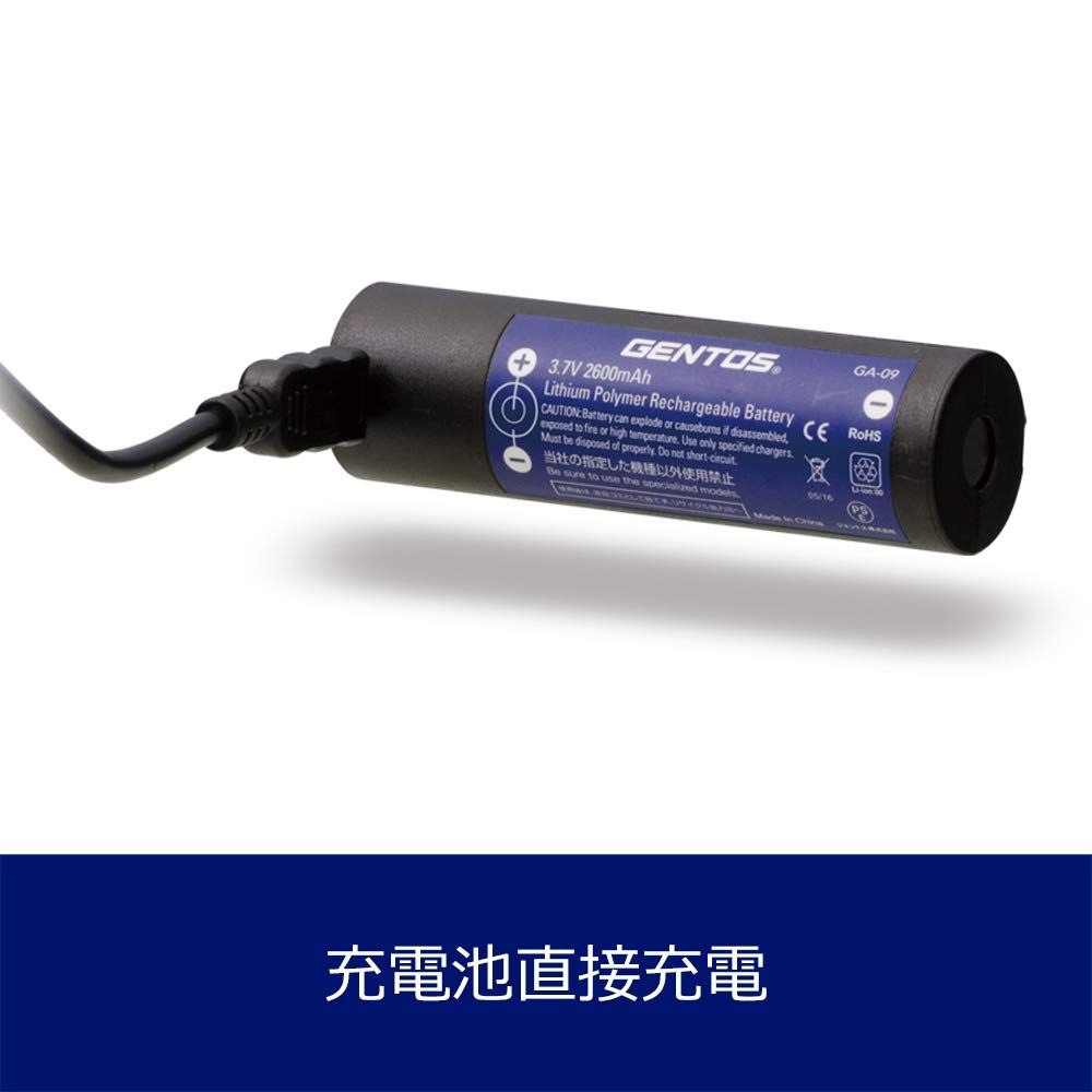 GENTOS(ジェントス) LED 懐中電灯 USB充電式 【明るさ450ルーメン/実用