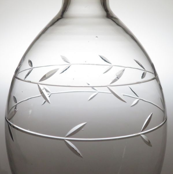 オールド バカラ デキャンタ ● ロンシャン デカンタ 25 cm シール付 アンティーク Longchamp