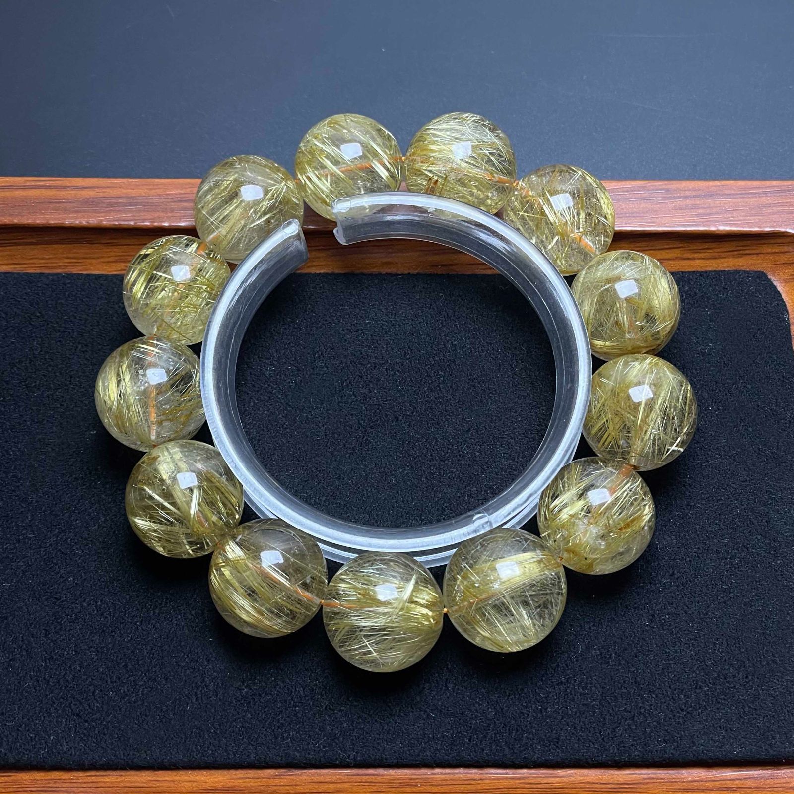 超大！天然石☆【160A極!極満針ルチルクォーツ】☆ブレスレット 天然石