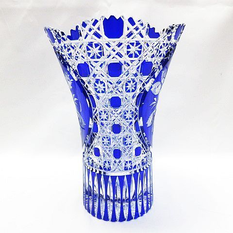 シール有 Meissen マイセン クリスタル フラワーベース 花瓶 花器