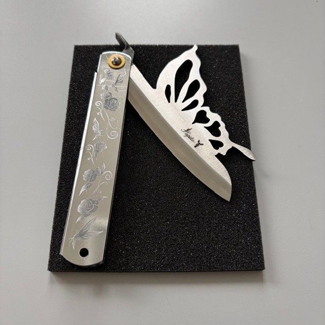  倉庫長期保管品 肥後守 パピリオ メッキ鞘タイプ ナイフ ツール アウトドア