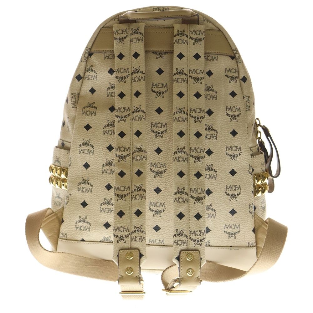 美品‼️MCM バックパック　リュック　スタッズ　ヴィセトス　レザー　ロゴ金具 MCM (エム シー エム) ヴィセトス ロゴグラム バックパック リュック