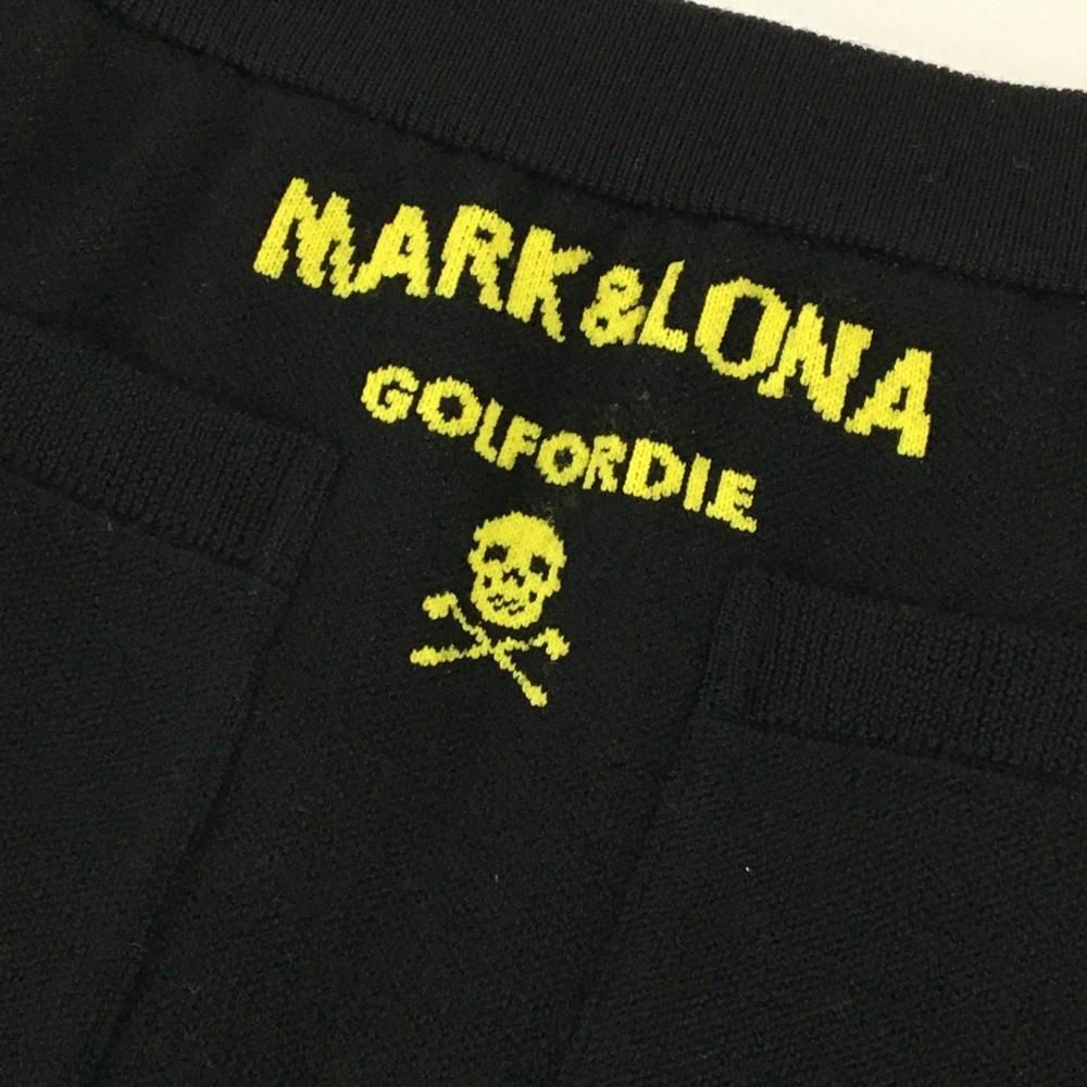 美品】マークアンドロナ ニットスカート 黒×イエロー ウール混